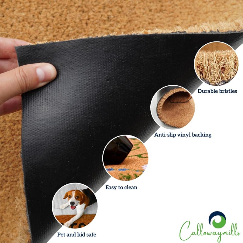 Calloway Mills 153552436 Natural Coir with Vinyl Backing Doormat, 24" x 36", Natural - Image 3